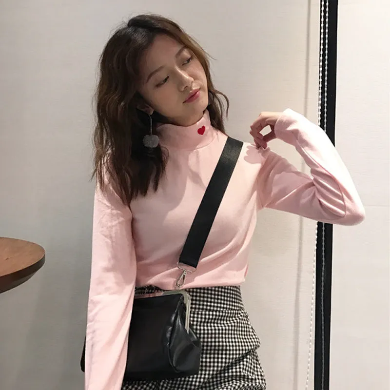 "LOVE EMBROIDERY LONG SLEEVE" SHIRT N072806