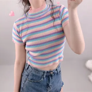 "PASTEL STRIPES" TEE K061501