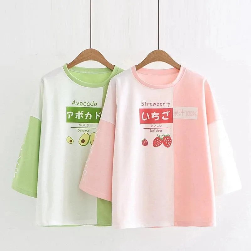 "STRAWBERRY AVOCADO" T-SHIRT N081109