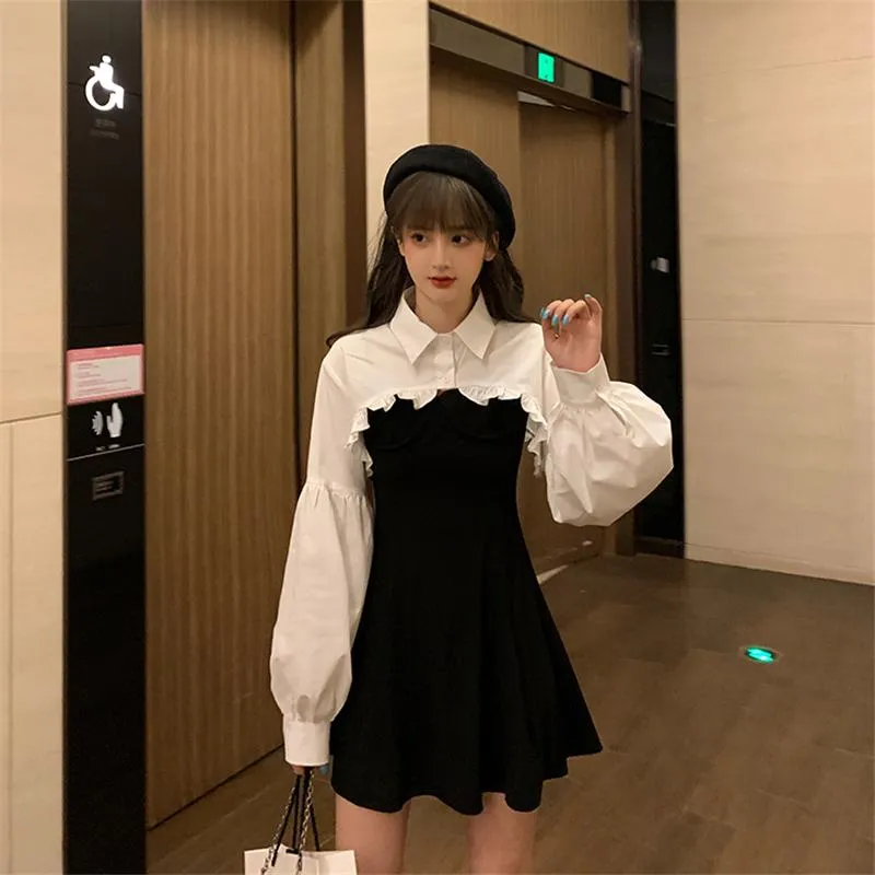 "WHITE HALF" SHIRT / DRESS N092305