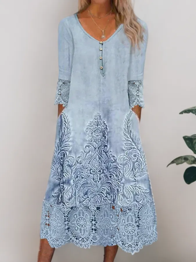 Ravena - Vintage style dress with lace
