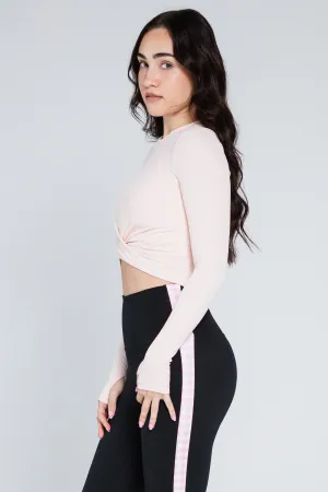 Rayure High Waist Legging - Black with pink gingham side stripe