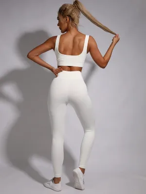 Ribbed Fashion Sports Suit for Women