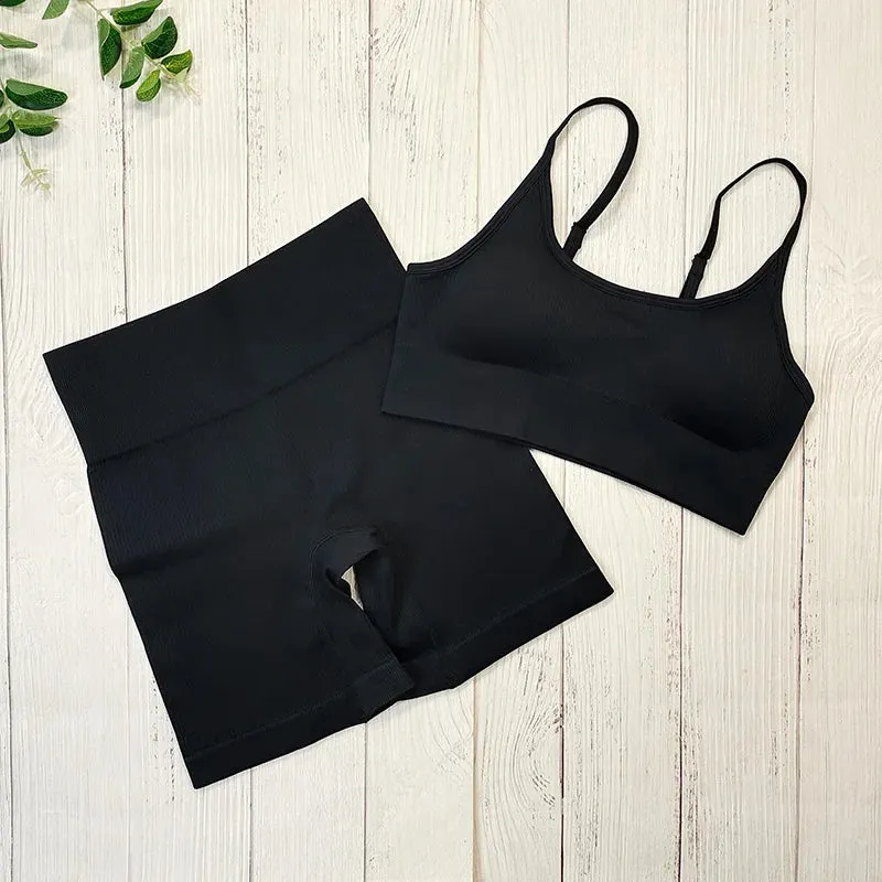 Ribbed Sportswear Women White Seamless Set - 2/3/4 Piece Sports Fitness Suit Yoga Clothing Tracksuit Gym Set Workout Clothes