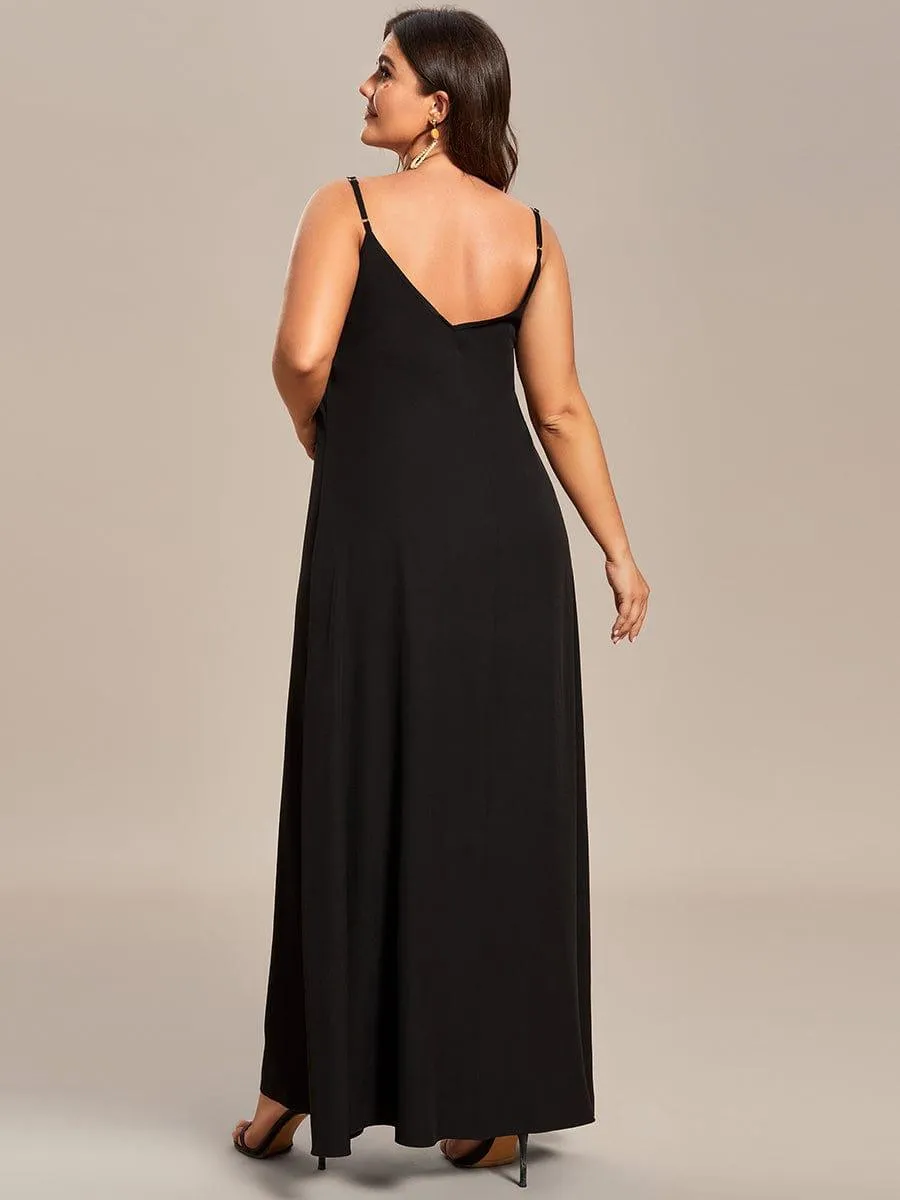 Robe d'été Plage Vacances maxi ample à bretelles fines A Ligne(Vente finale)