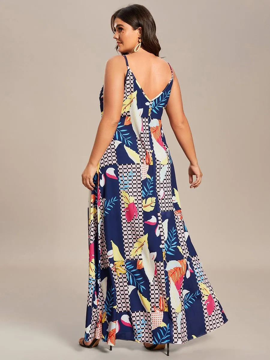 Robe d'été Plage Vacances maxi ample à bretelles fines A Ligne(Vente finale)