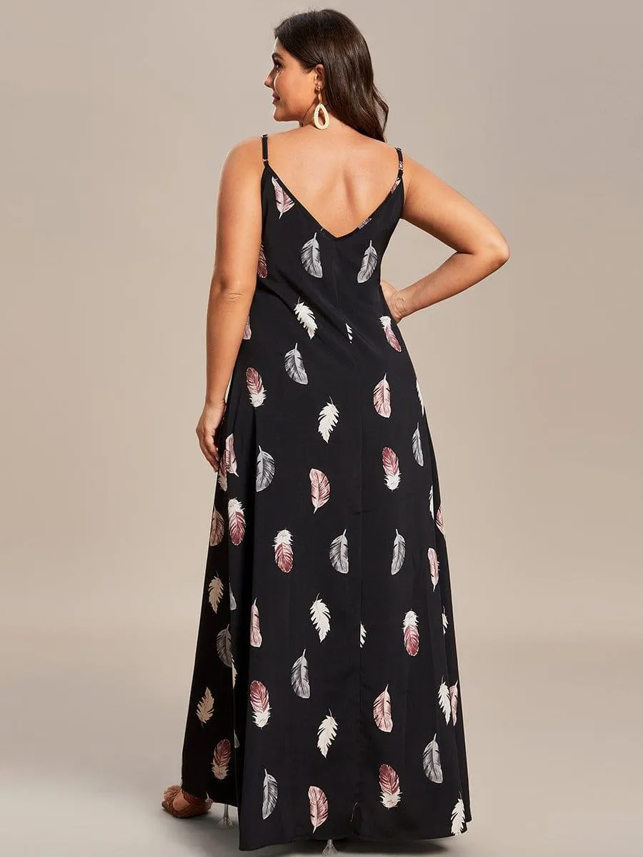 Robe d'été Plage Vacances maxi ample à bretelles fines A Ligne(Vente finale)