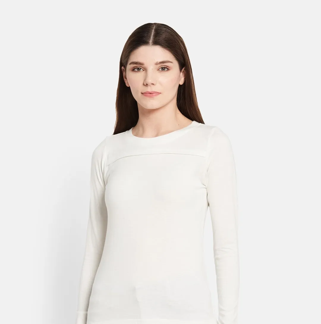Round Neck Long Sleeve Top with Harem Pant (Rum Raisin)