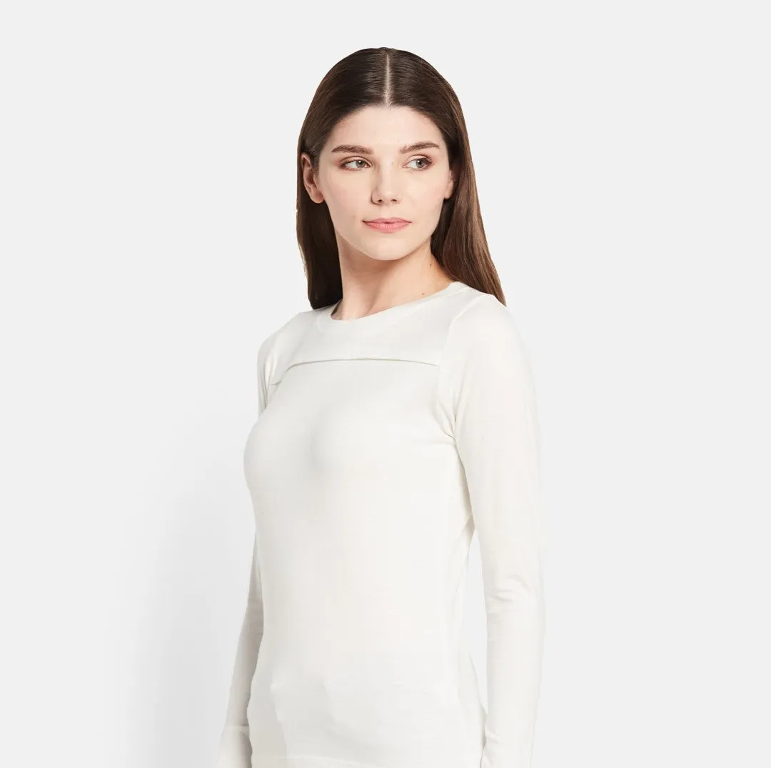 Round Neck Long Sleeve Top with Harem Pant (Rum Raisin)