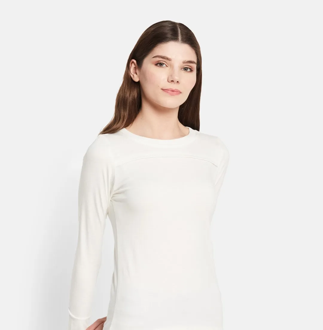Round Neck Long Sleeve Top with Harem Pant (Rum Raisin)