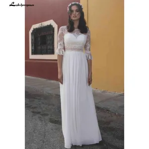 Roycebridal Simple A-Line Wedding Dress Beach Summer