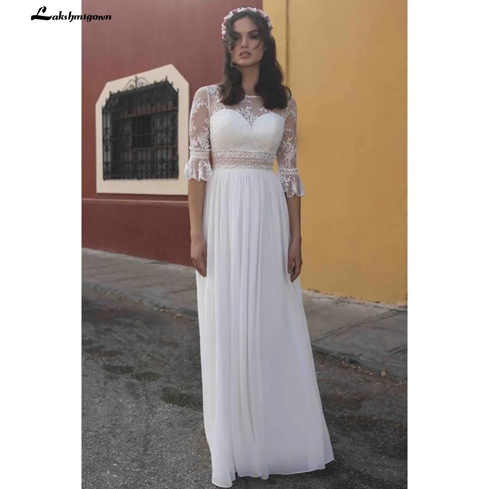Roycebridal Simple A-Line Wedding Dress Beach Summer