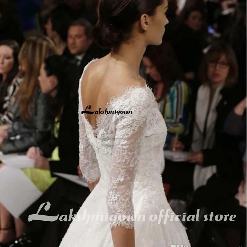 Roycebridal Summer Short Wedding Dresses With 3/4 Sleeves Knee length