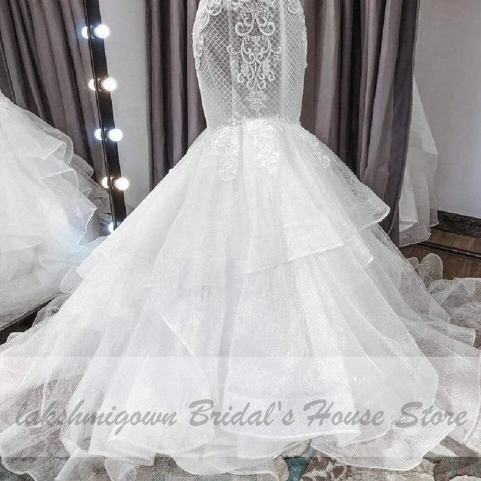 Roycebridal Vintage Lace Two Piece Wedding Dress Detachable Skirt