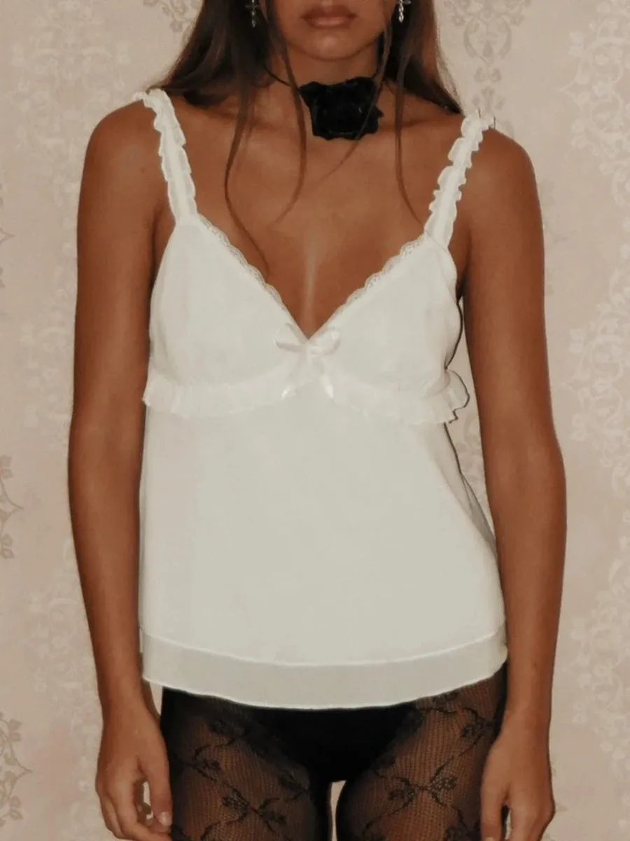 Ruffle Camisole Crop Top