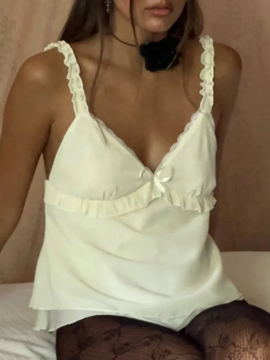 Ruffle Camisole Crop Top