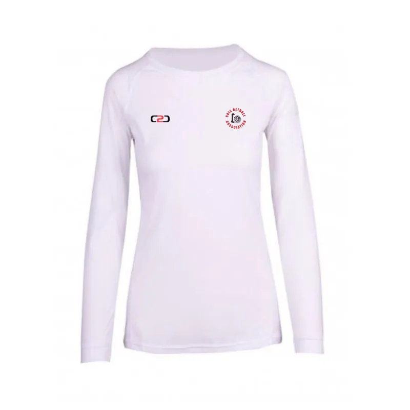Sale Netball Umpire White  Long Sleeve Tee Ladies