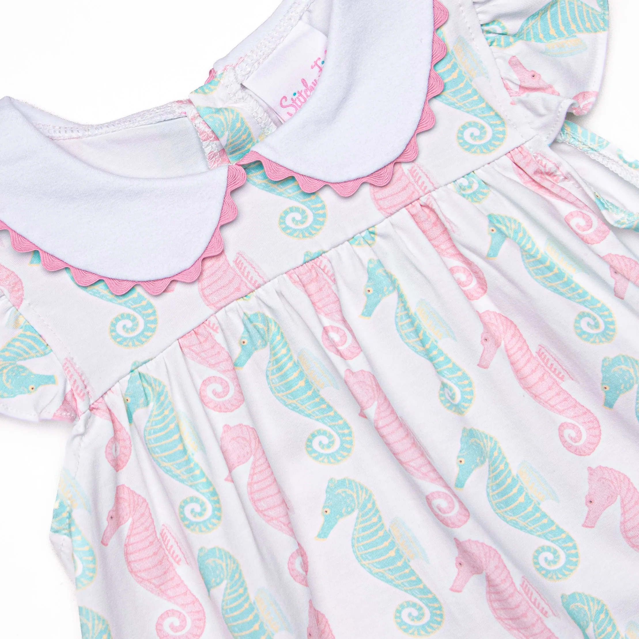 Seahorsin' Around Dress, Pink