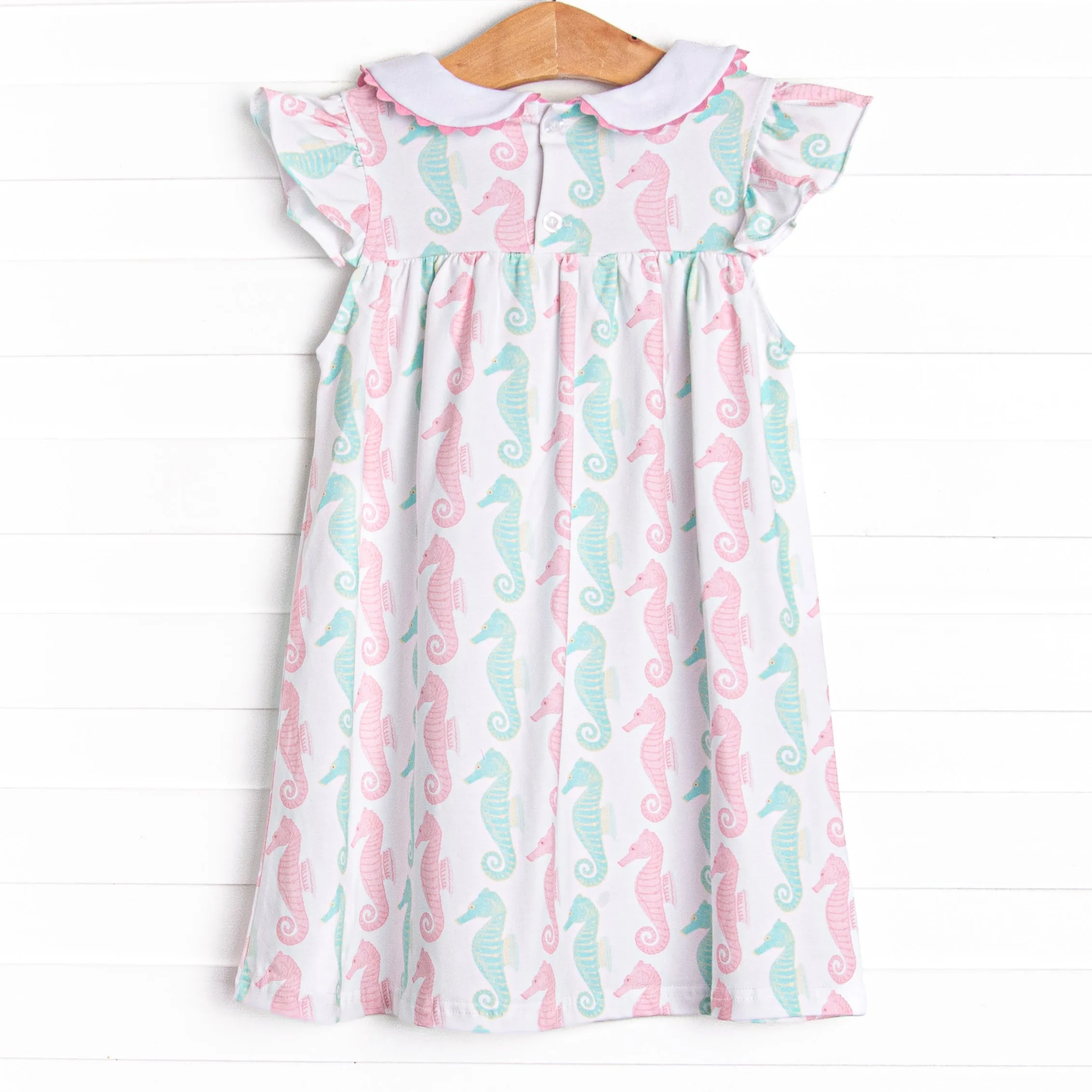 Seahorsin' Around Dress, Pink