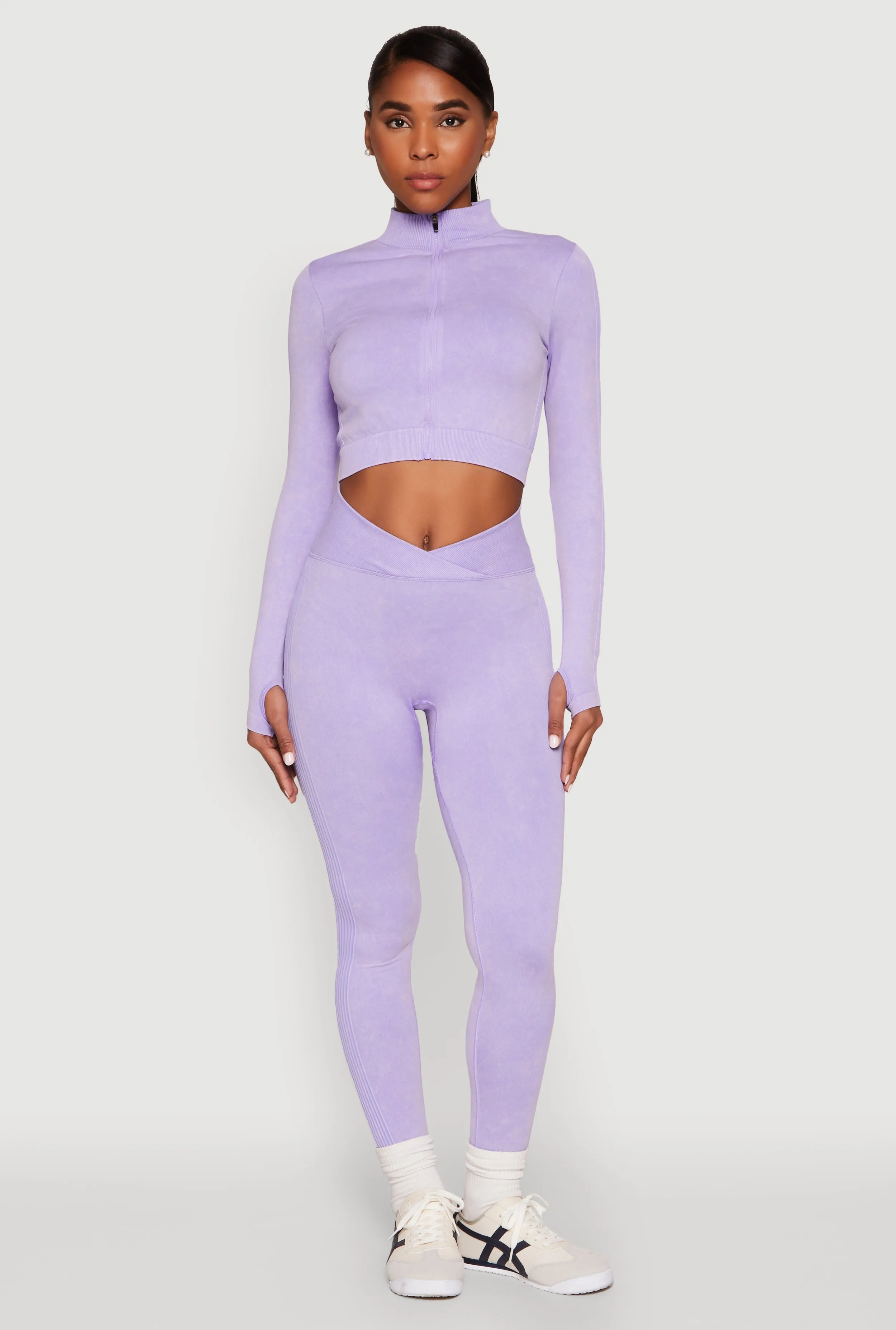 Seamless Mineral Wash Ruched High Waisted Leggings