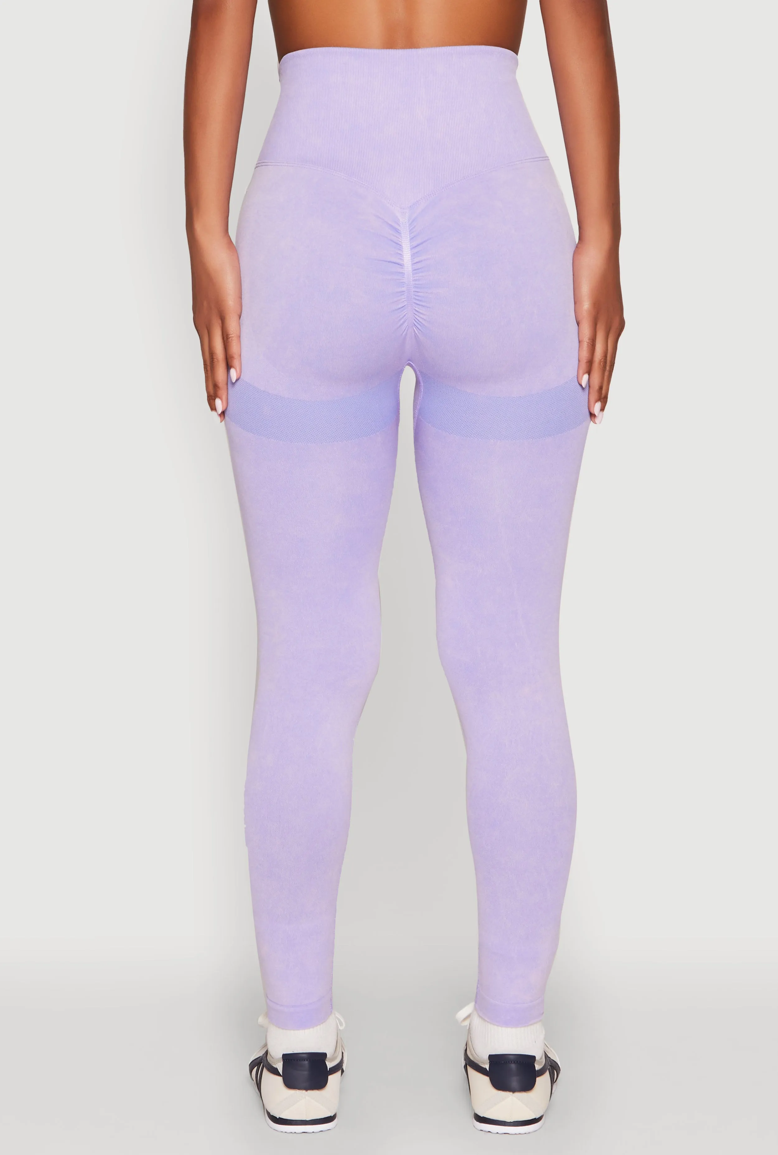 Seamless Mineral Wash Ruched High Waisted Leggings