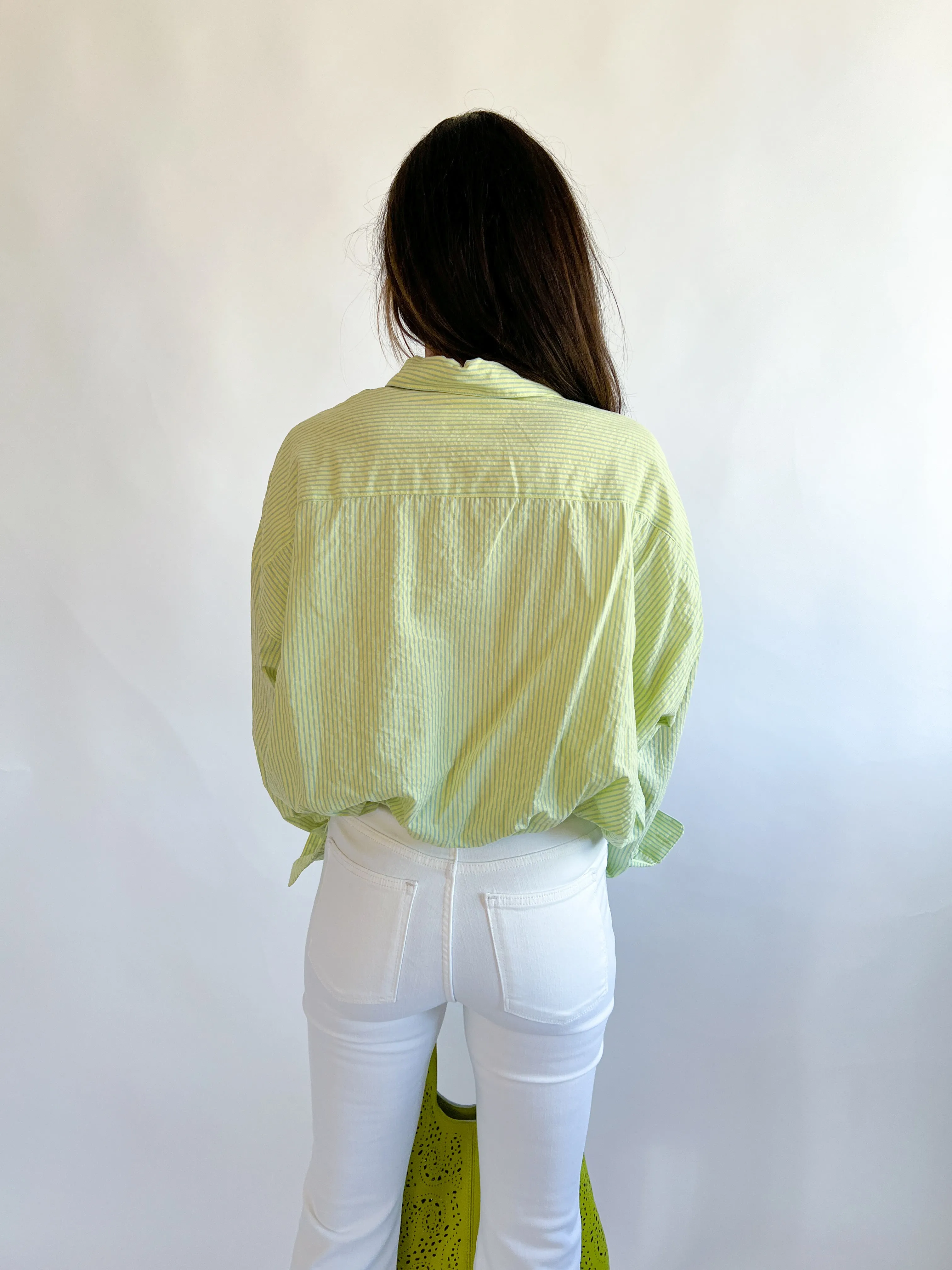 Seersucker Stripe Bubble Top