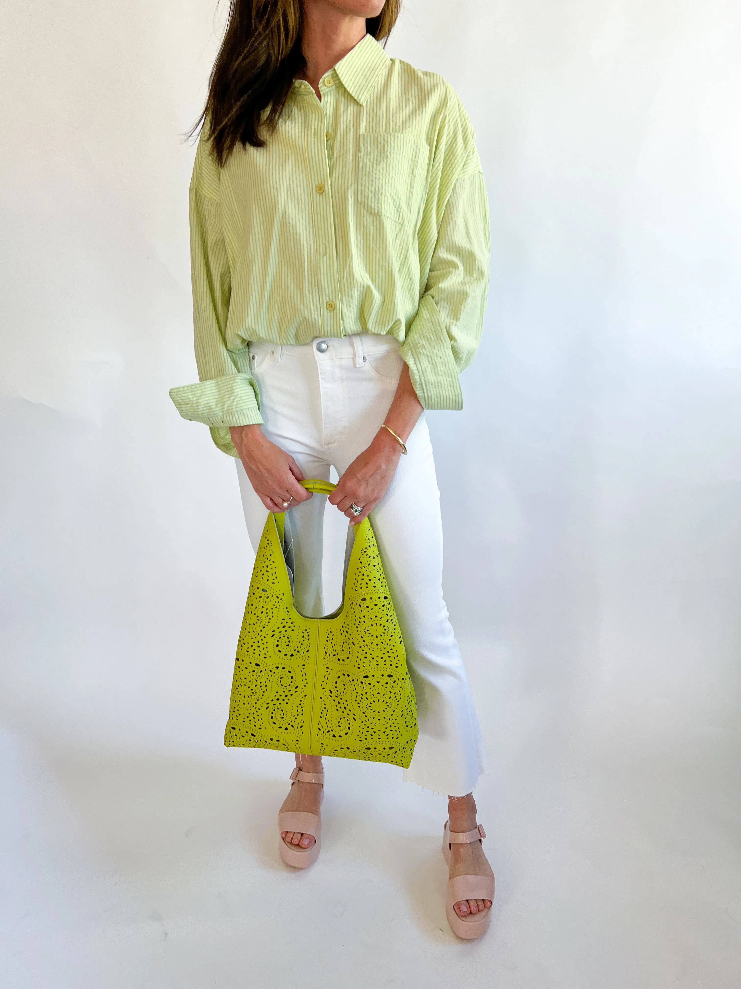 Seersucker Stripe Bubble Top