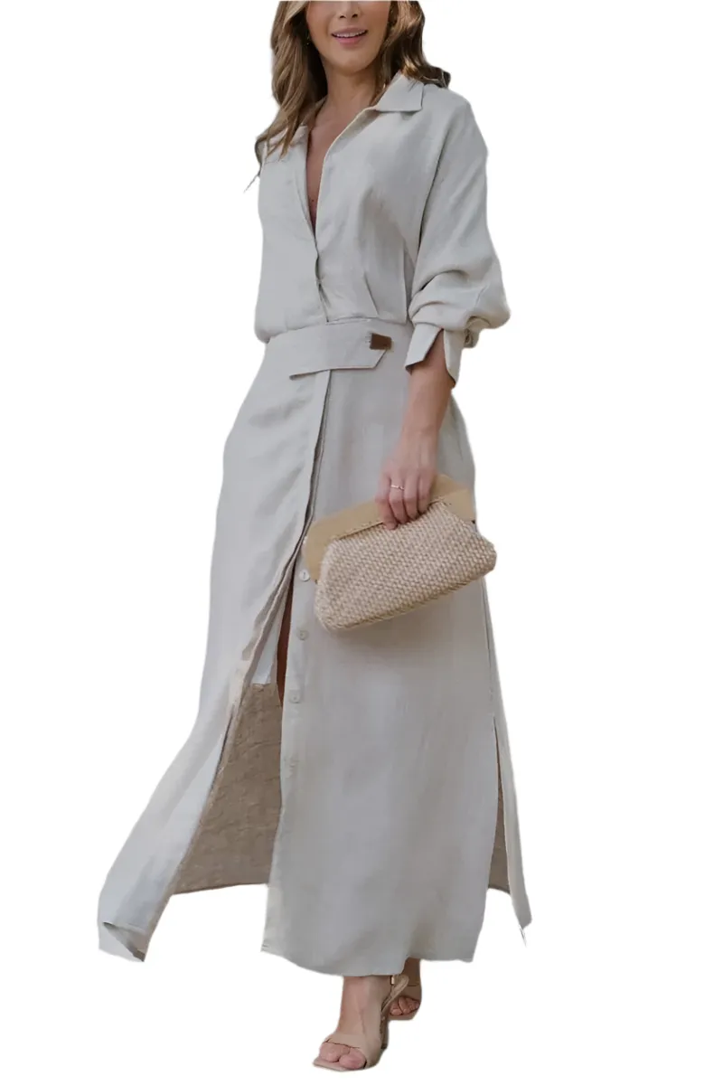 Serafina- Linen Maxi Dress for women
