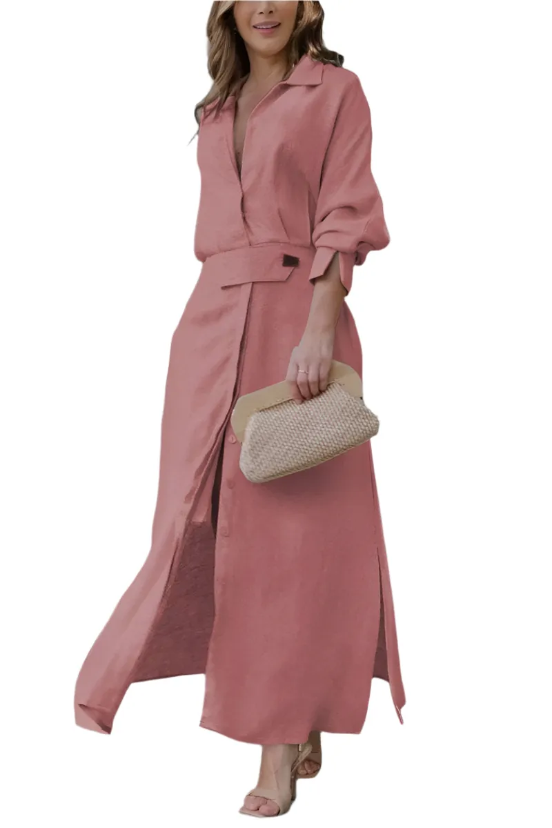 Serafina- Linen Maxi Dress for women
