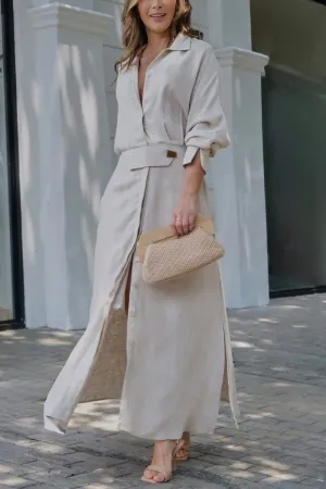 Serafina- Linen Maxi Dress for women