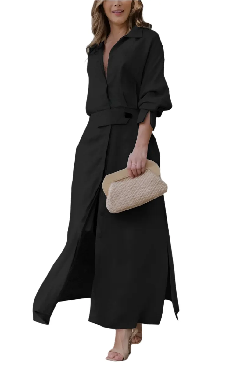 Serafina- Linen Maxi Dress for women