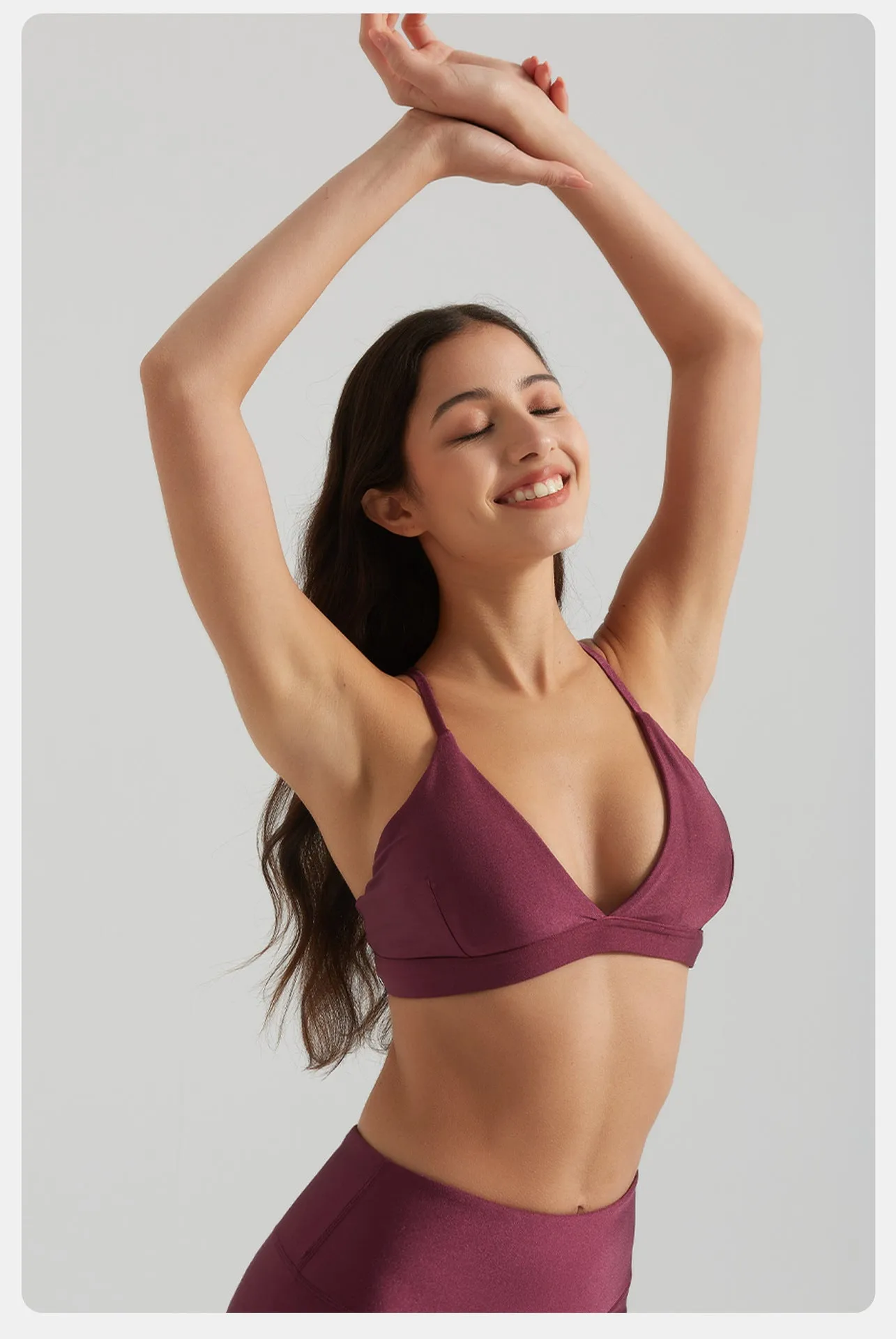 Sexy Triangle Bra Nude Feel High Waist Yoga Two Piece Set