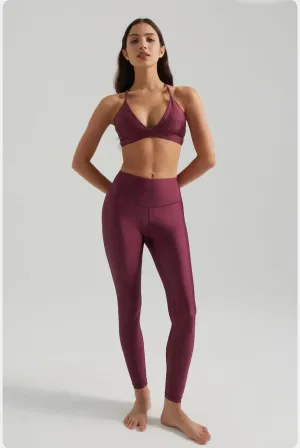 Sexy Triangle Bra Nude Feel High Waist Yoga Two Piece Set
