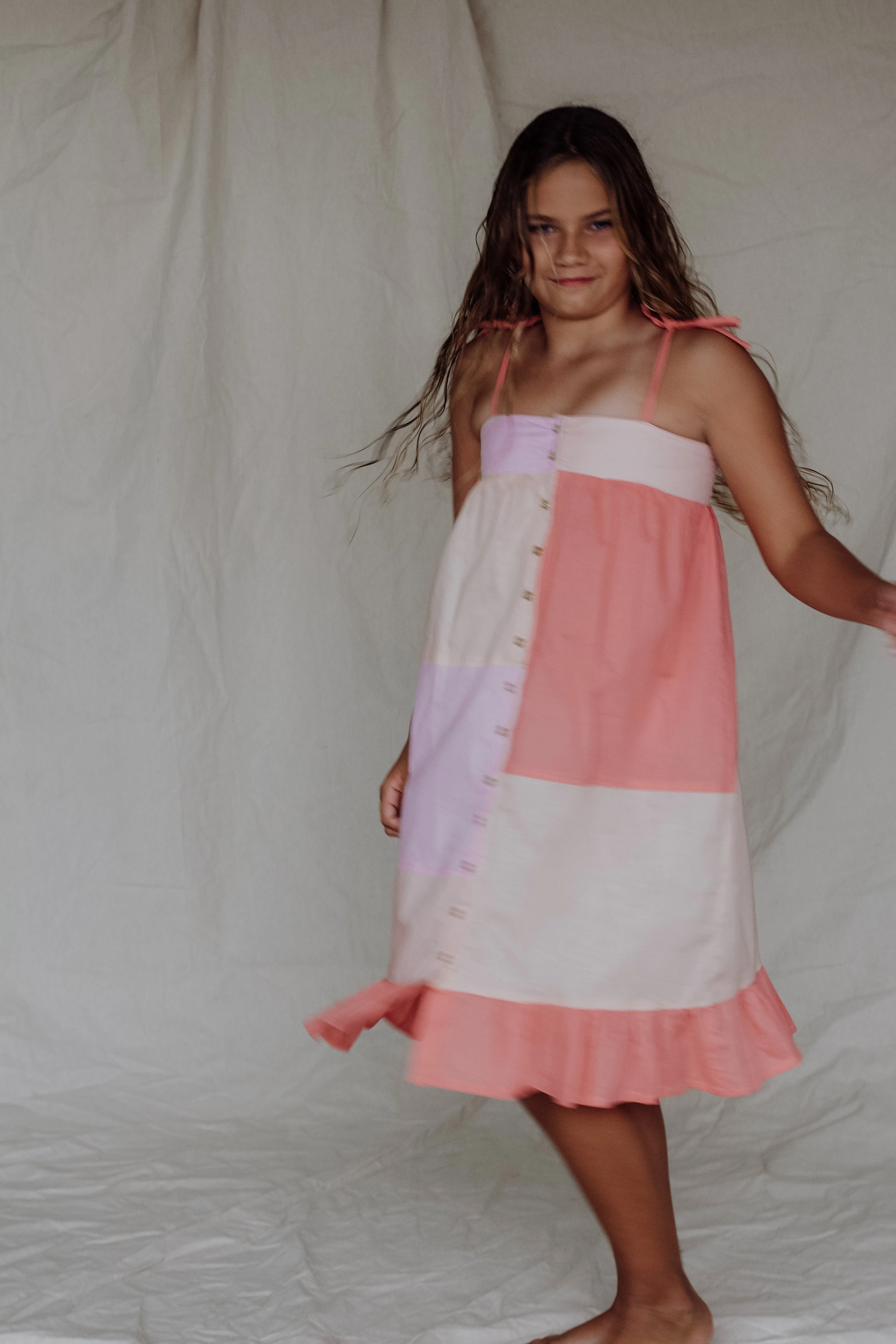 Shelly Dress-Apricot Blush