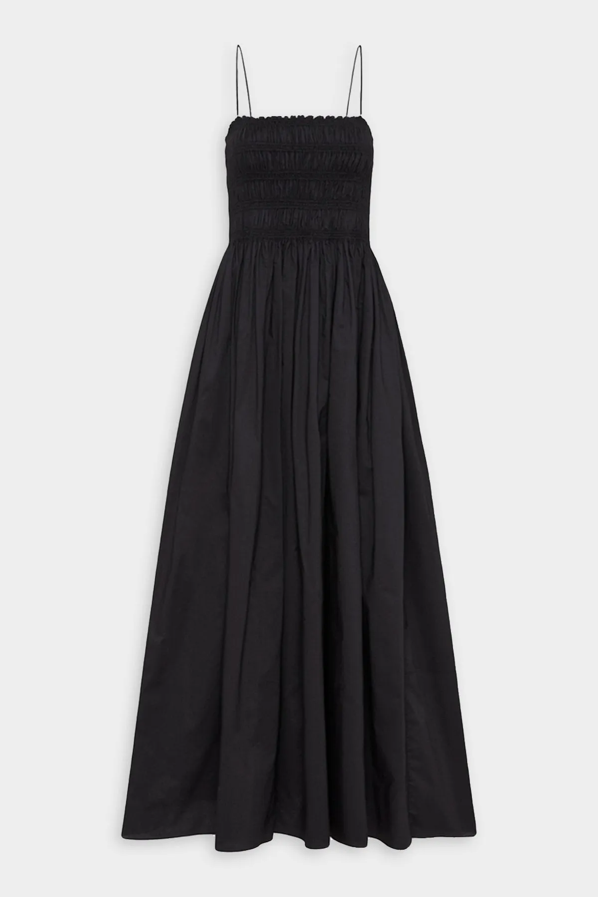 Shirred Bodice Dress in Black