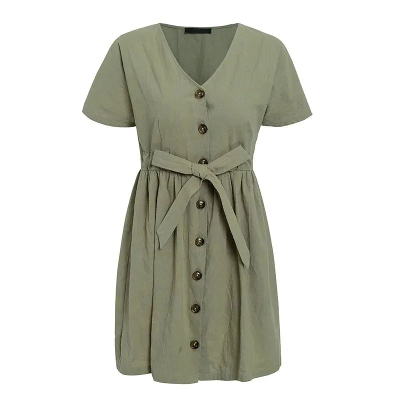 Short V-neck Summer Dresses