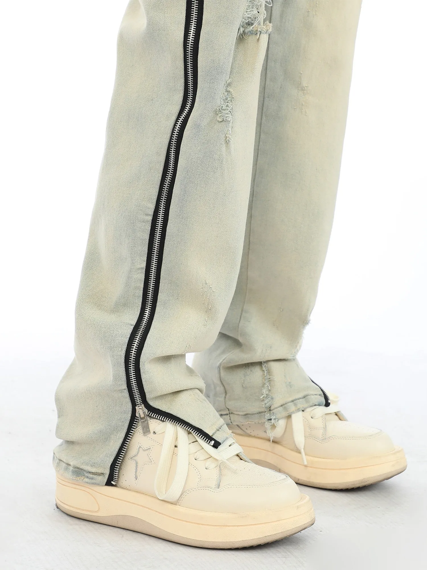 Side Zipper Jeans