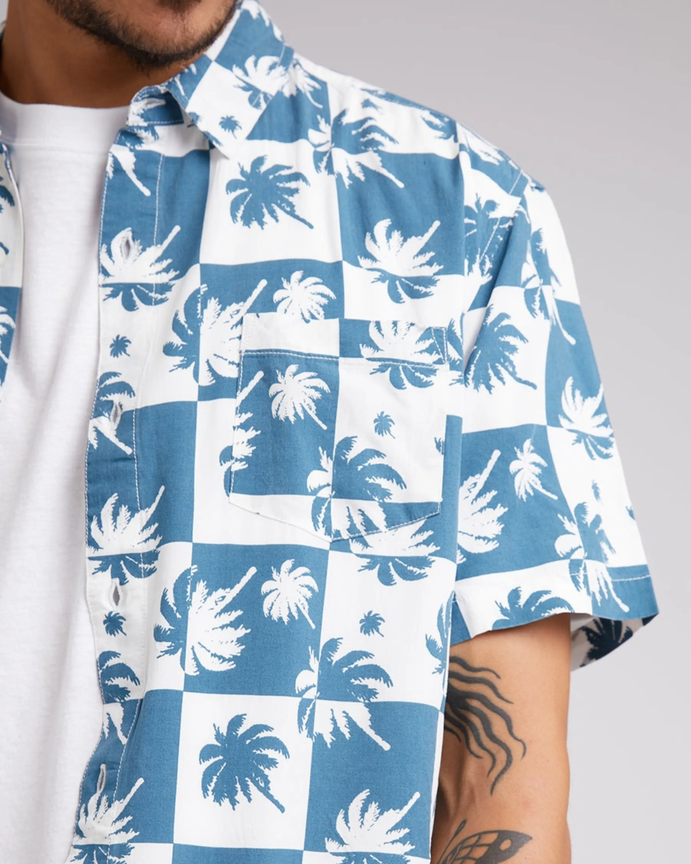 Silent Theory Palm Check Short Sleeve Shirt