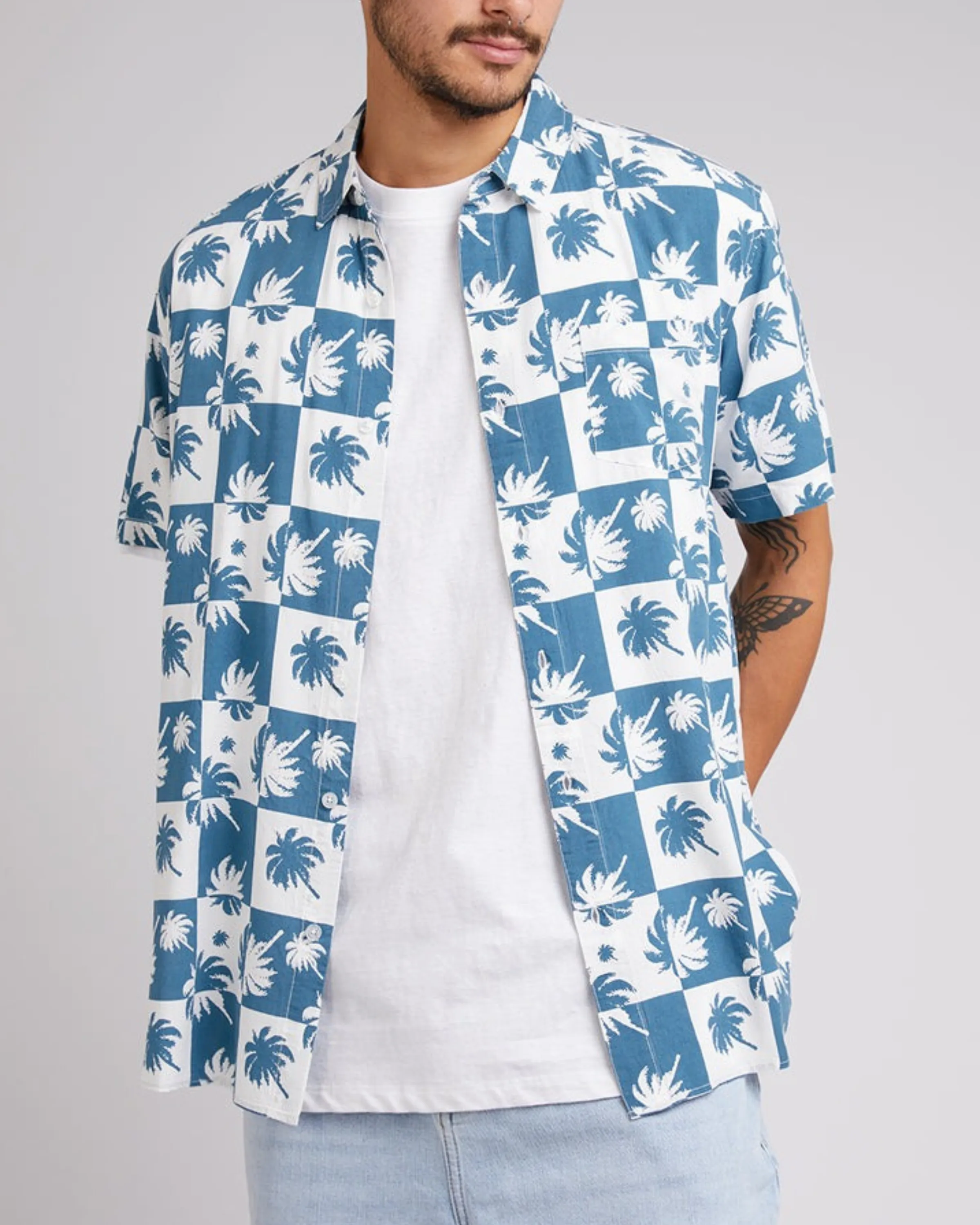 Silent Theory Palm Check Short Sleeve Shirt