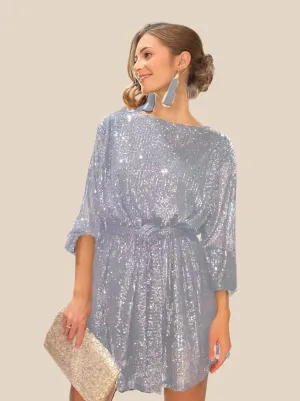 Silver Mini Party Dress