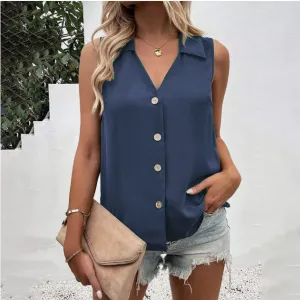 Sleeveless Blouse - Elegant & breathable fabric