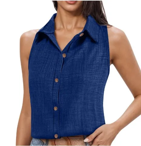 Sleeveless Blouse - Elegant & breathable fabric
