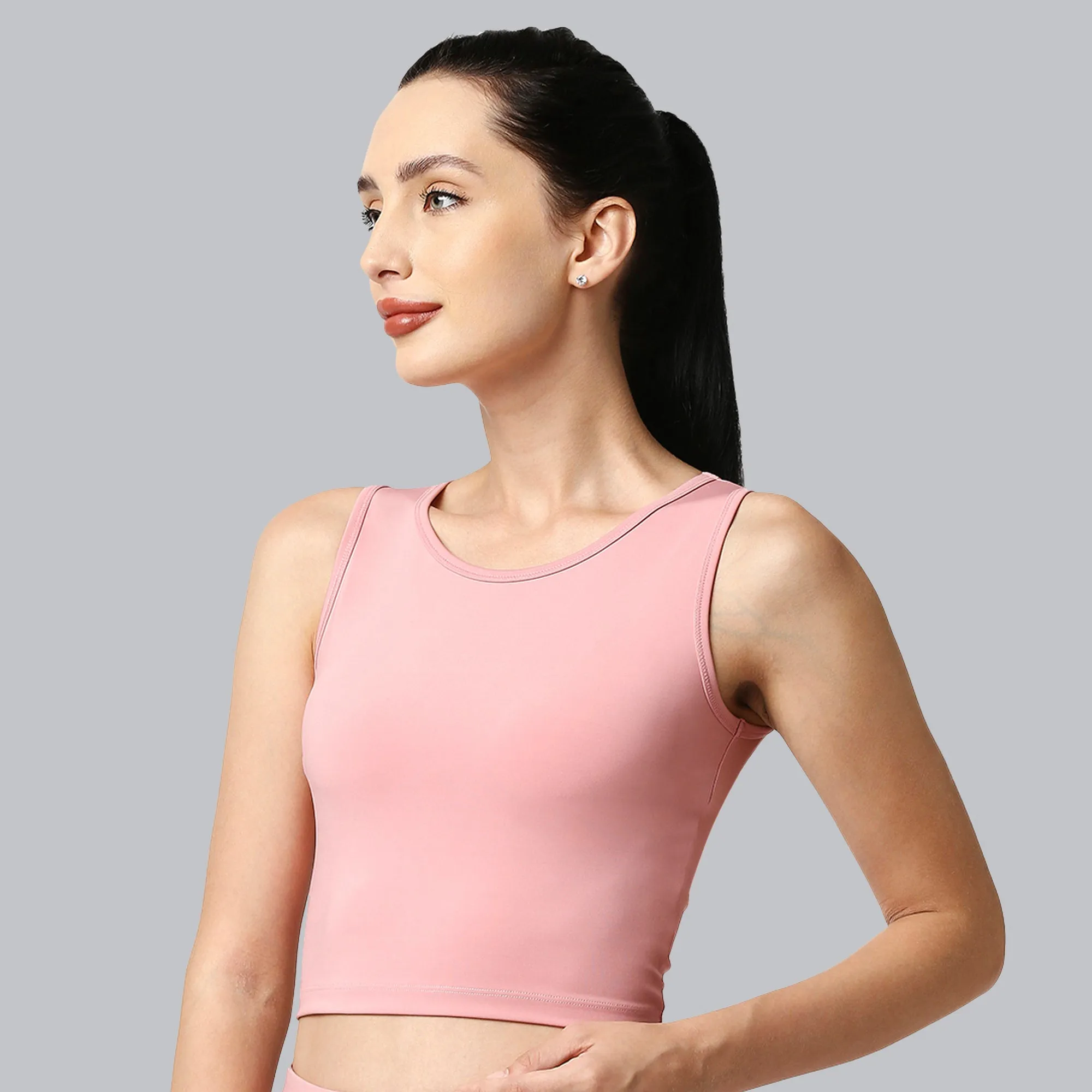 Sleeveless Sports Crop Top