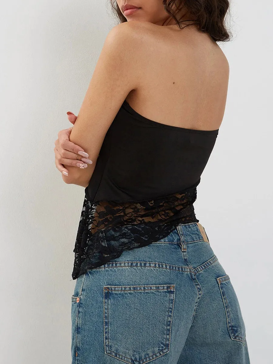 Sleeveless Strapless Corset Top