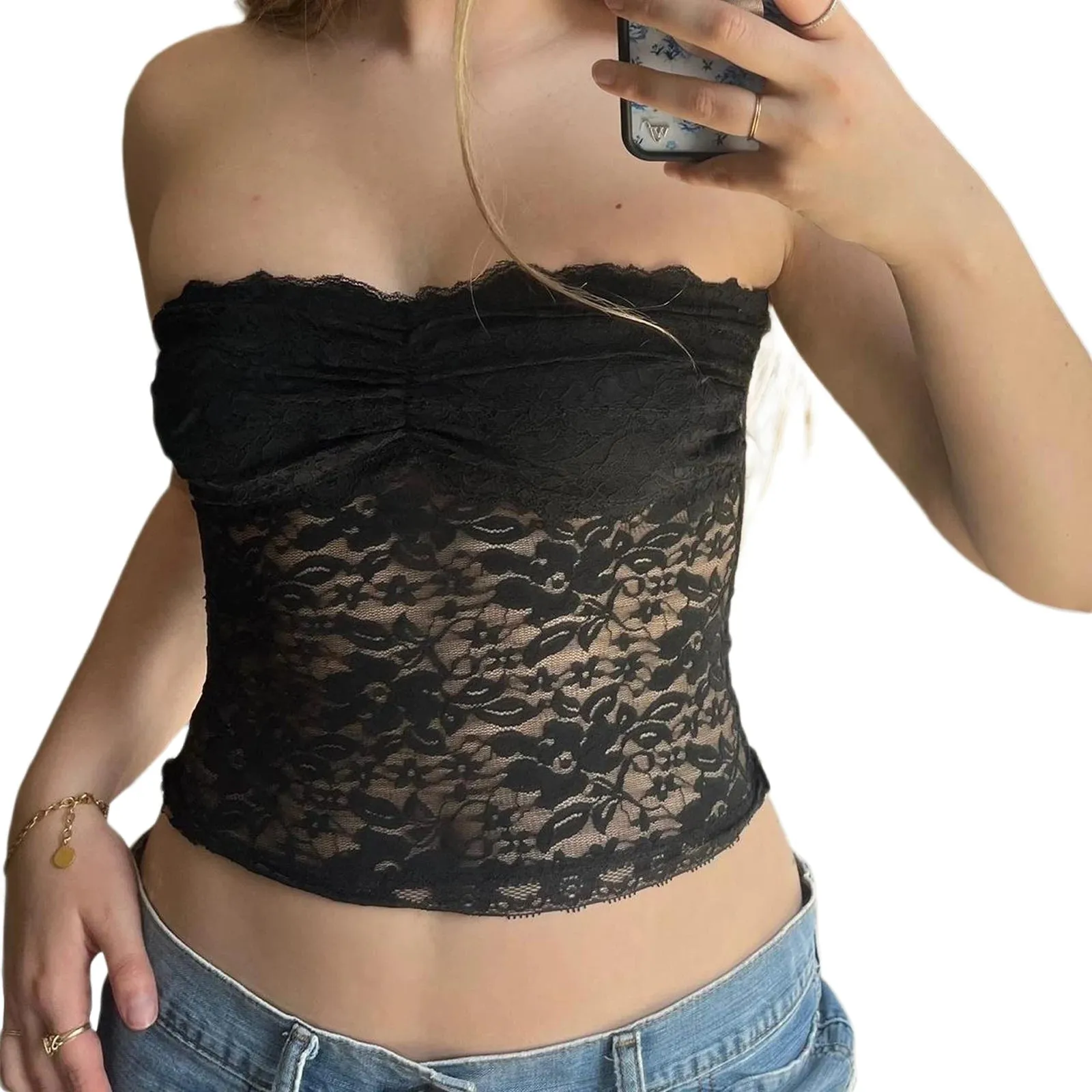 Sleeveless Strapless Corset Top