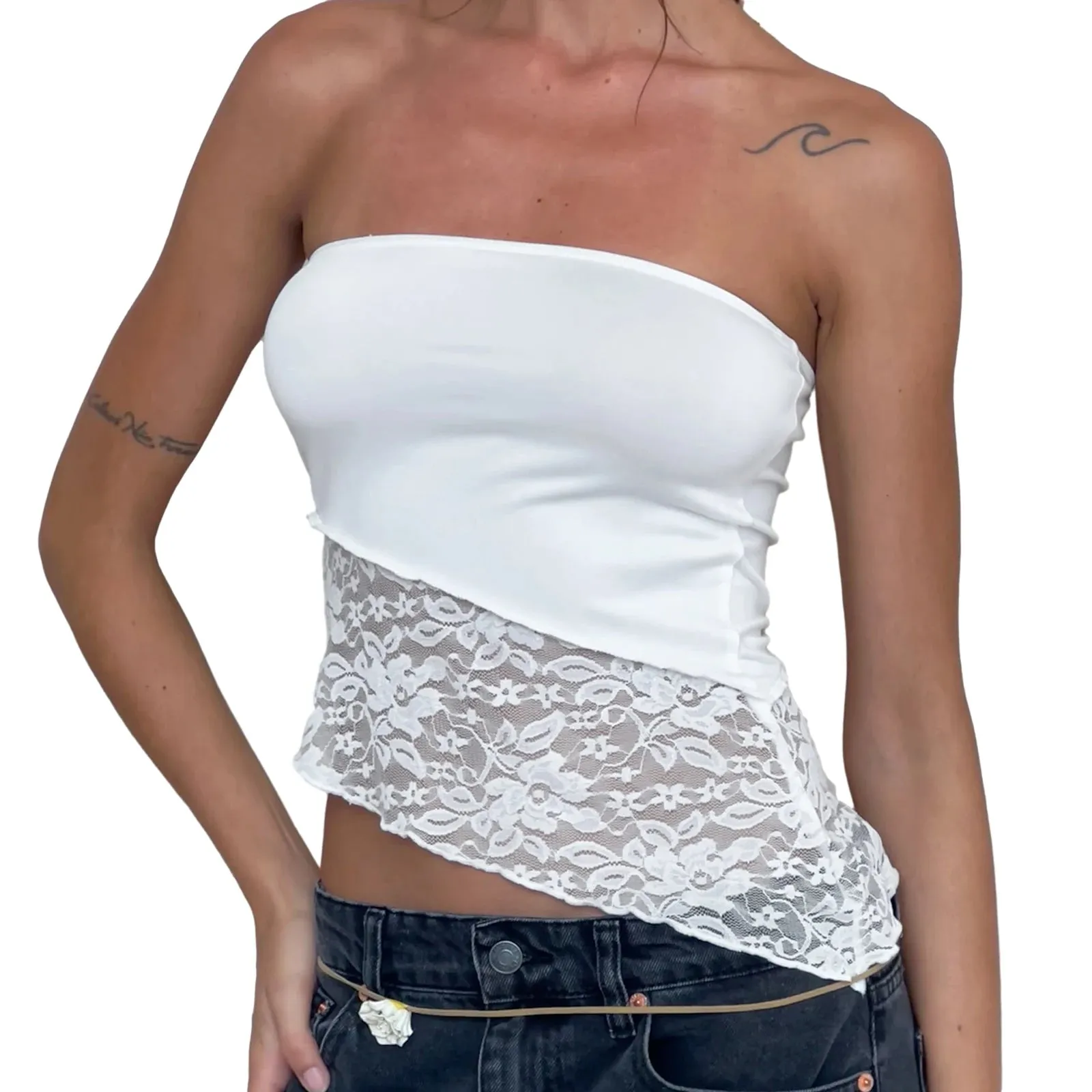 Sleeveless Strapless Corset Top
