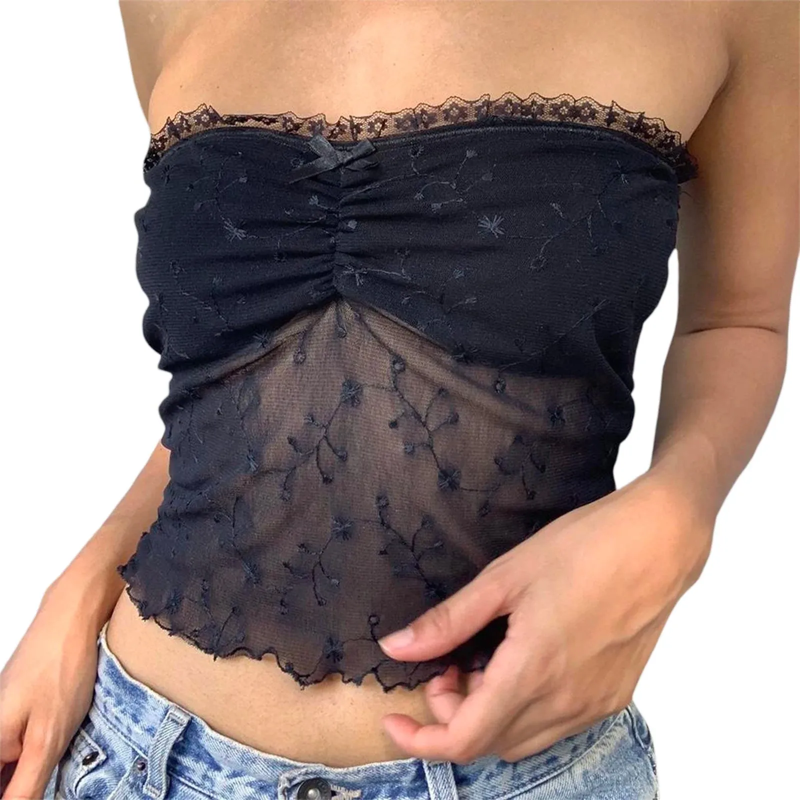 Sleeveless Strapless Corset Top
