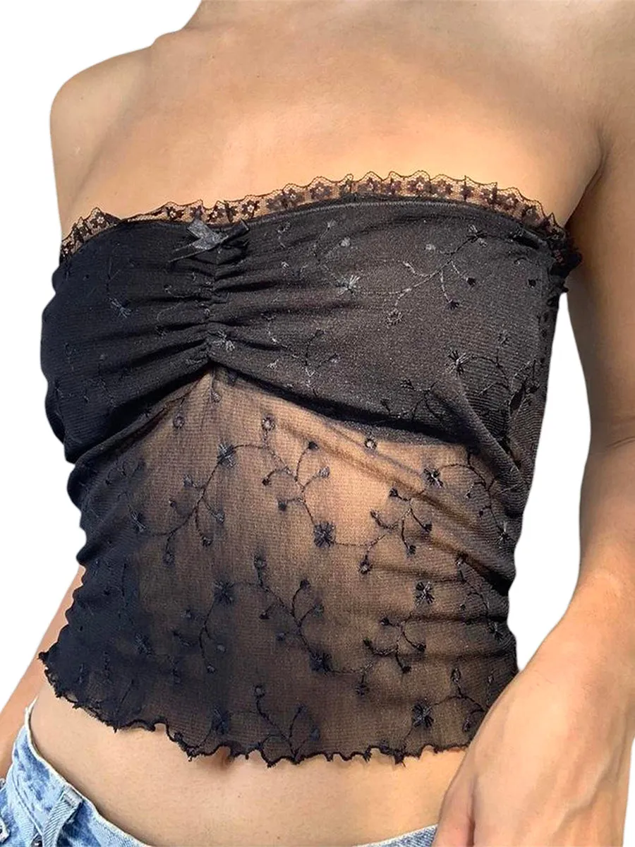 Sleeveless Strapless Corset Top