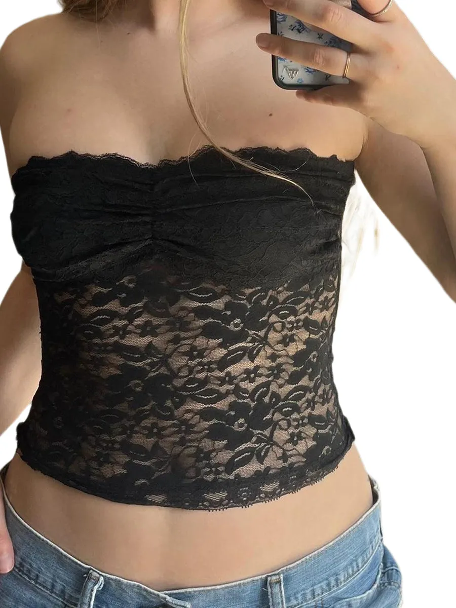 Sleeveless Strapless Corset Top