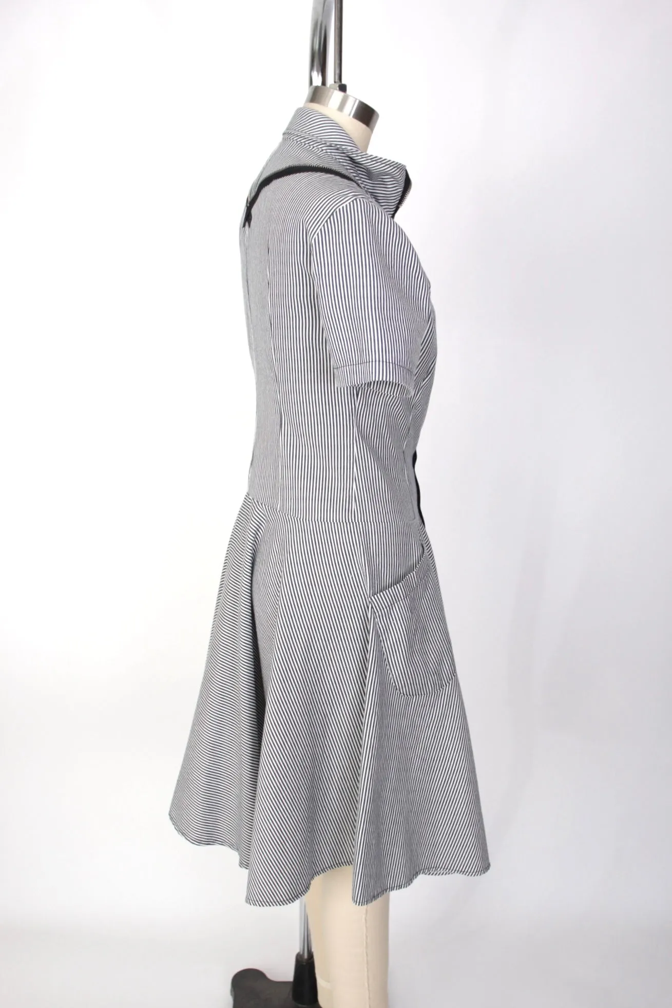 Sohung Designs Hickory Stripe Zipper Dress